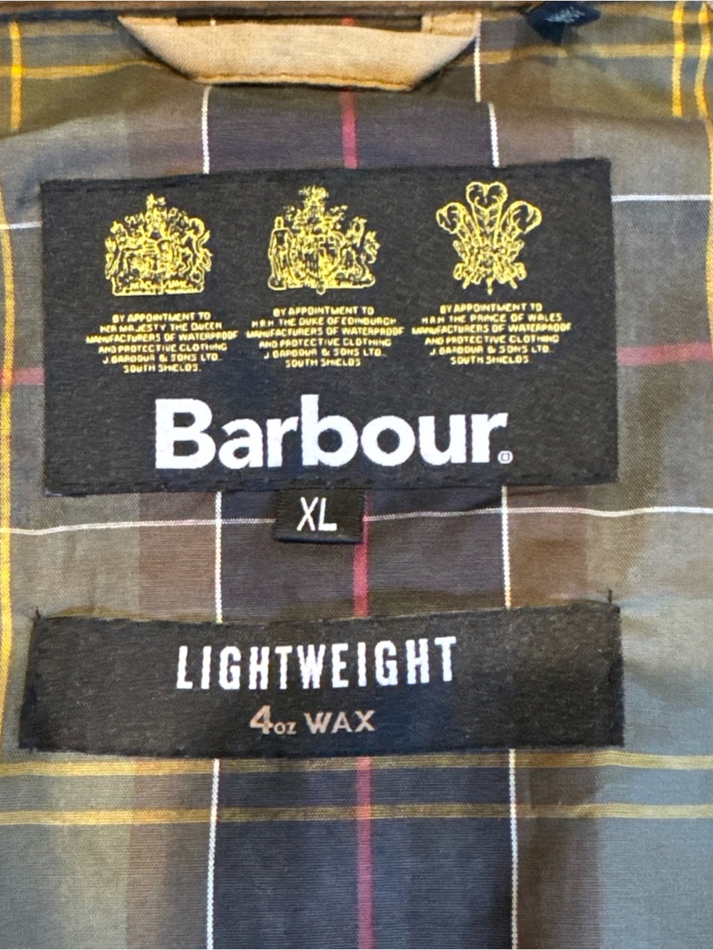 Barbour Dark Olive Waxed Field Jacket with Tan Cord Collar - Picture 10 of 16